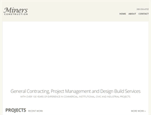 Tablet Screenshot of minersconstruction.com